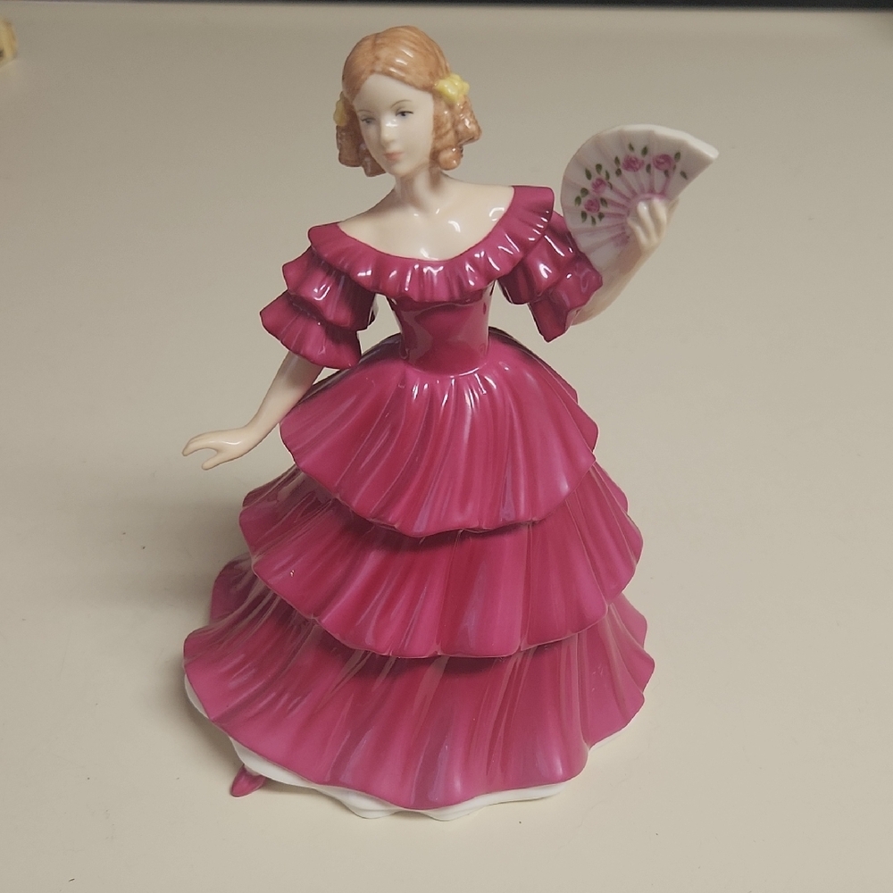 Royal Doulton Pink and White Figurine Base